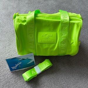 ALOHAS Neon Lime Travel Tote Bag